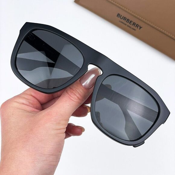 Burberry BE4396U 346487 Sunglasses Matte Black Dark Grey Square Unisex